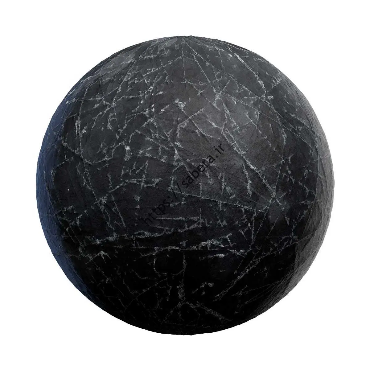 Crumpled Black Paper with Folds PBR Texture